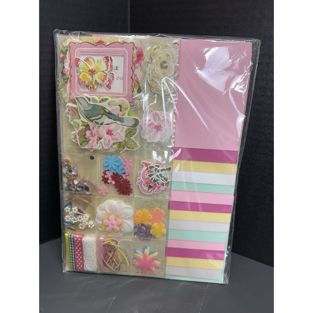 Card Making Kit Set 15 Cards Envelopes Flowers Butterfly Bird Embellishment NEW